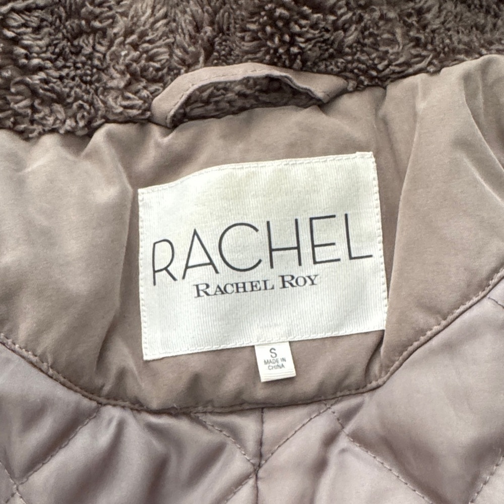 🧥 EUC Rachel Roy Faux Fur Hooded Parka Coat – Women’s Size Small - Picture 11 of 14